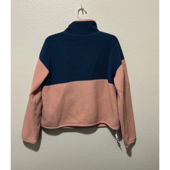 Women’s North Face Cragmont Fleece Snap Pullover Sherpa Jacket Blue Peach, M - Picture 6 of 6